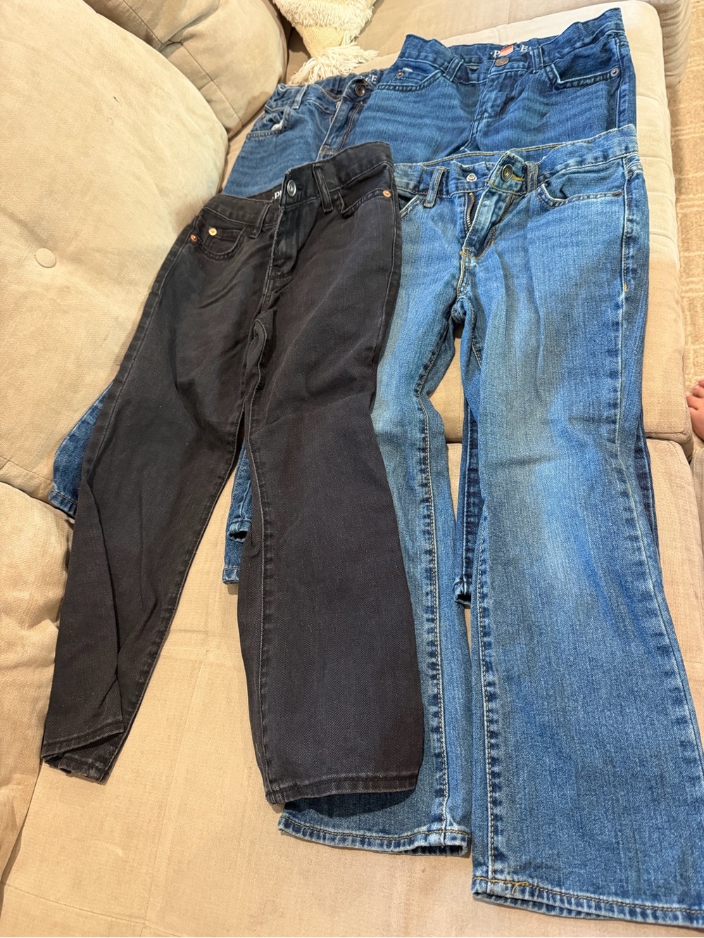 The Children's Place Kids Jeans - Black and Blue Denim Mix
